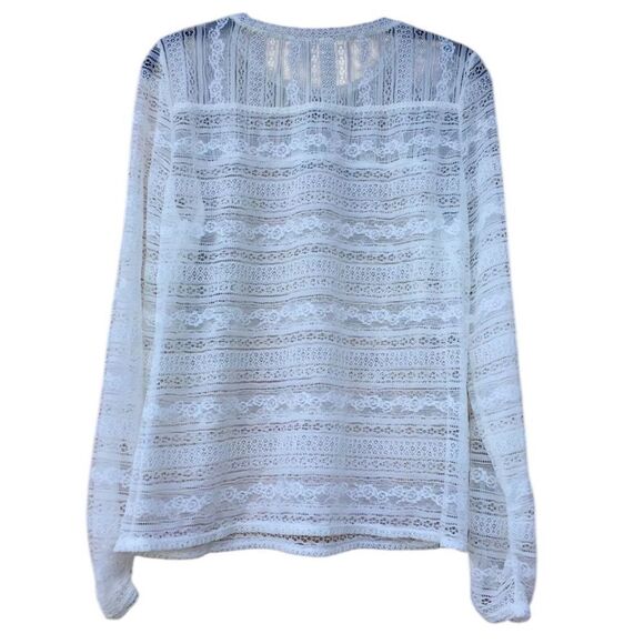 ✨1.State Long Sleeve Delicate Lace Sz Medium Top✨ - Picture 4 of 6